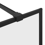 Parete Doccia Walk-in in Vetro Trasparente ESG 140x195cm Nera