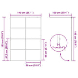 Parete Doccia Walk-in in Vetro Trasparente ESG 140x195cm Nera
