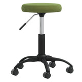 Sedia da Ufficio Girevole Verde Chiaro in Velluto