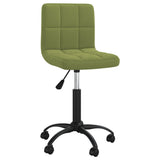 Sedia da Ufficio Girevole Verde Chiaro in Velluto