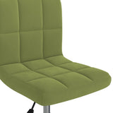 Sedia da Ufficio Girevole Verde Chiaro in Velluto