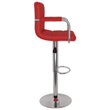 Sgabelli da Bar 2 pz Rosso Vino in Similpelle