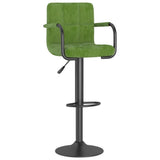Sgabello da Bar Verde Chiaro in Velluto