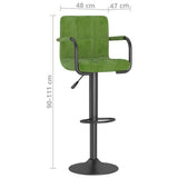 Sgabello da Bar Verde Chiaro in Velluto