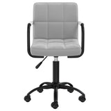 Sedia da Ufficio Girevole Grigio Chiaro in Velluto