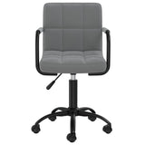 Sedia da Ufficio Girevole Grigio Scuro in Velluto