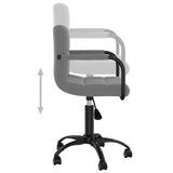 Sedia da Ufficio Girevole Grigio Scuro in Velluto