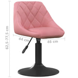 Sgabello da bar Rosa 46 x 44 x (62.5-77.5) cm Pelle sintetica