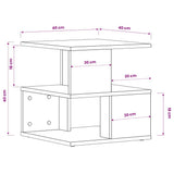 Tavolino Grigio Cemento 40x40x40 cm in Legno truciolato