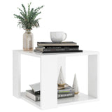 Tavolino da Salotto Bianco 40x40x30 cm in Legno truciolato