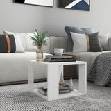 Tavolino da Salotto Bianco 40x40x30 cm in Legno truciolato