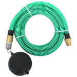 Tubo di Aspirazione con Raccordi in Ottone Verde 1,1" 5 m PVC