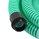 Tubo di Aspirazione con Raccordi in Ottone Verde 1,1" 5 m PVC