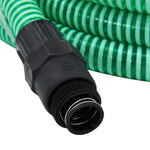 Tubo di Aspirazione con Raccordi in Ottone Verde 1" 4 m in PVC