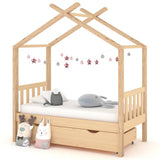 Giroletto per Bambini con Cassetto Legno Massello Pino 70x140cm