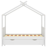 Giroletto per Bambini con Cassetto Bianco Legno Pino 80x160 cm