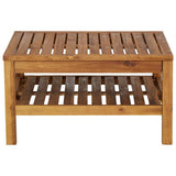 Set Divani da Giardino 2pz Cuscini Grigio Scuro Massello Acacia