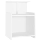Comodini 2 pz Bianchi 40x35x60 cm in Legno truciolato