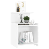 Comodini 2 pz Bianchi 40x35x60 cm in Legno truciolato
