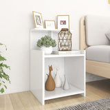 Comodini 2 pz Bianchi 40x35x60 cm in Legno truciolato