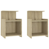 Comodini 2pz Rovere Sonoma 40x35x60 cm in Legno truciolato