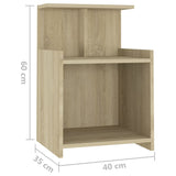 Comodini 2pz Rovere Sonoma 40x35x60 cm in Legno truciolato