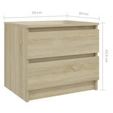 Comodino Rovere Sonoma 50x39x43,5 cm in Legno truciolato