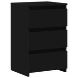 Comodini 2 pz Neri 40x35x62,5 cm in Legno truciolato