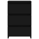 Comodini 2 pz Neri 40x35x62,5 cm in Legno truciolato