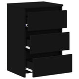 Comodini 2 pz Neri 40x35x62,5 cm in Legno truciolato