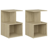 Comodini 2pz Rovere Sonoma 35x35x55 cm in Legno truciolato