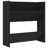 Scarpiere a Muro 4 pz Nere 60x18x60 cm in Legno truciolato