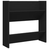 Scarpiere a Muro 4 pz Nere 60x18x60 cm in Legno truciolato
