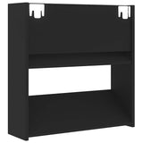 Scarpiere a Muro 4 pz Nere 60x18x60 cm in Legno truciolato