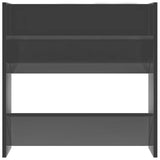 Scarpiere a Muro 4pz Grigio Lucido 60x18x60cm Legno truciolato