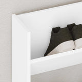 Scarpiera a Muro Bianca 80x18x90 cm in Legno truciolato