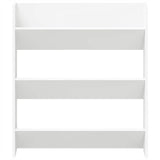 Scarpiera a Muro Bianca 80x18x90 cm in Legno truciolato