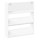 Scarpiere a Muro 2pz Bianche 80x18x90 cm in Legno truciolato