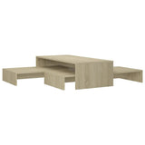Set Tavolini Estraibili Rovere Sonoma 100x100x26,5 truciolato