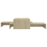 Set Tavolini Estraibili Rovere Sonoma 100x100x26,5 truciolato