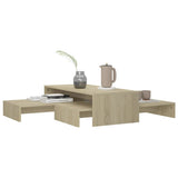 Set Tavolini Estraibili Rovere Sonoma 100x100x26,5 truciolato