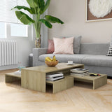 Set Tavolini Estraibili Rovere Sonoma 100x100x26,5 truciolato