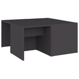 Tavolini da Salotto 4 pz Grigi 33x33x33 cm in truciolato