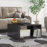 Tavolini Salotto 4pz Grigio Lucido 33x33x33cm Legno truciolato