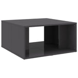 Tavolini Salotto 4pz Grigio Lucido 33x33x33cm Legno truciolato