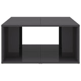 Tavolini Salotto 4pz Grigio Lucido 33x33x33cm Legno truciolato