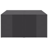 Tavolini Salotto 4pz Grigio Lucido 33x33x33cm Legno truciolato