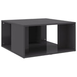 Tavolini Salotto 4pz Grigio Lucido 33x33x33cm Legno truciolato