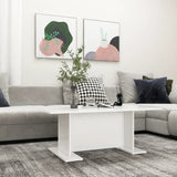 Tavolino da Salotto Bianco 103,5x60x40 cm in Legno truciolato
