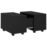 Tavolino da Salotto Nero 60x60x38 cm in Legno truciolato